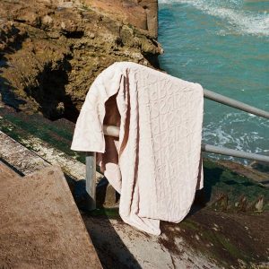 Monogram beach towel - Beach towel 100x180 cm I Ivory