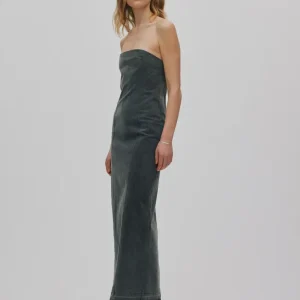 Anizette - Grey denim fitted dress I Washed grey