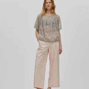 Delva - Splash netting elasticated top I Silver grey
