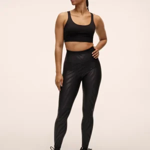 Heat Printed High Waist Tights - Zebra Black