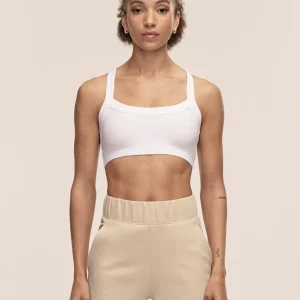 Defined Rib Sport Top - White