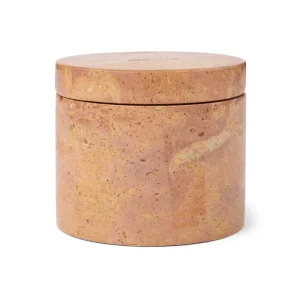 Round Marble Jar with Lid - Rabens Apartment I Rose