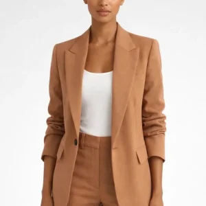 Damblazer | Elegant figursydd | Med revers | Höst
