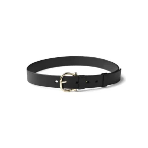 Leather slim belt - Gerly I Black