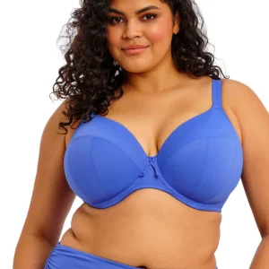 Plain Sailing Plunge Bikini Top - Azure