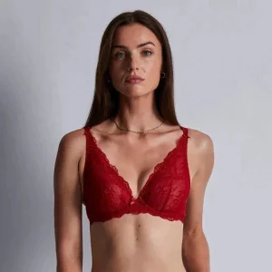 Danse Des Sens Triangle Plunge Bra -  Irresistible Red