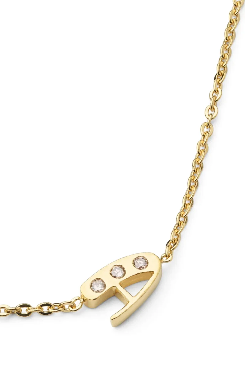 Diamond letter necklace - Rabens Momento I Gold w/ Champagne diamond - Bild 8