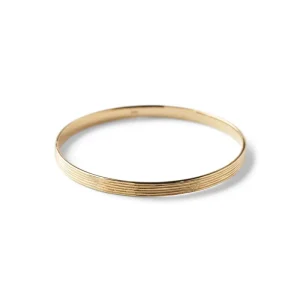 Carved slim bracelet - Rabens Momento I Gold