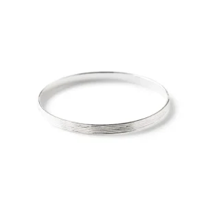Carved slim bracelet - Rabens Momento I Silver
