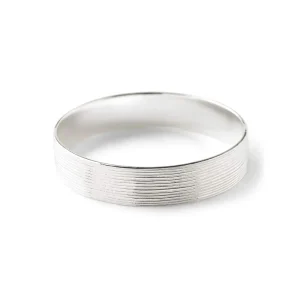 Carved wide bracelet - Rabens Momento I Silver