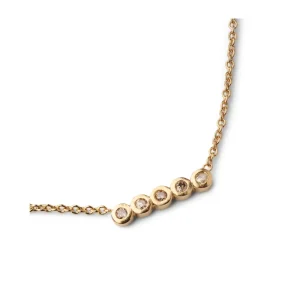 Diamond necklace - Rabens Momento I Gold w/ Champagne diamond
