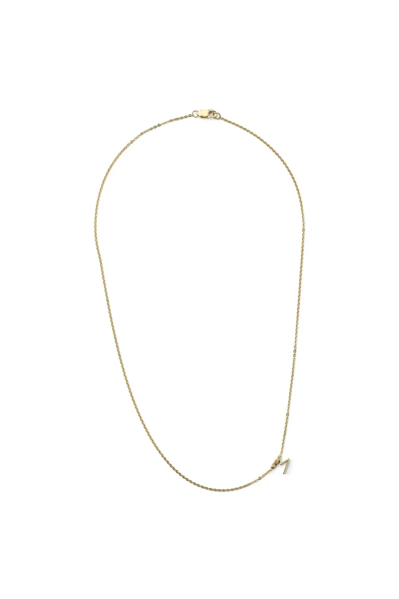 Diamond letter necklace - Rabens Momento I Gold w/ Champagne diamond - Bild 5