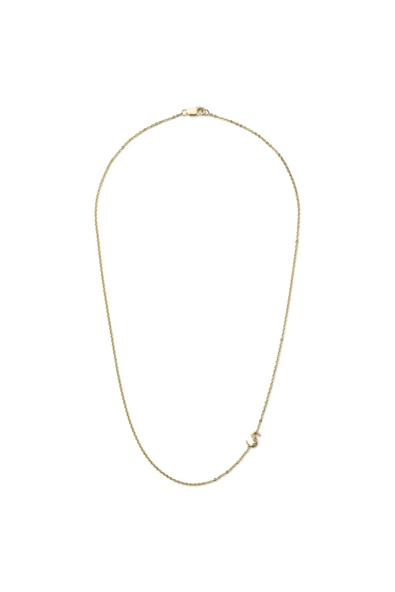Diamond letter necklace - Rabens Momento I Gold w/ Champagne diamond - Bild 3
