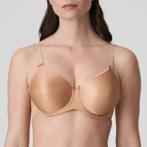 Satin Full Cup Bra - Cognac