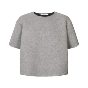 Anjo - Varsity boxy top I Grey melange