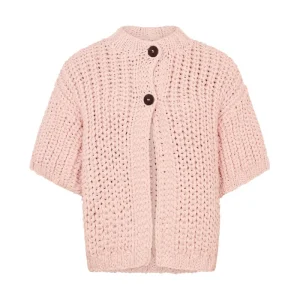 Alice - Rope knit cardigan I Blush