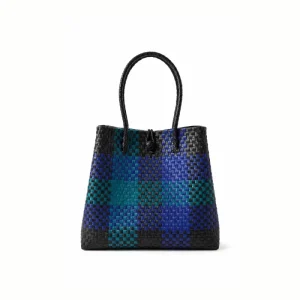 Woven Tote Bag - Rabens Saloner I Black/Blue Combo