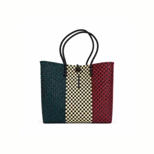 Woven Tote Bag - Rabens Saloner I Red/Green Combo